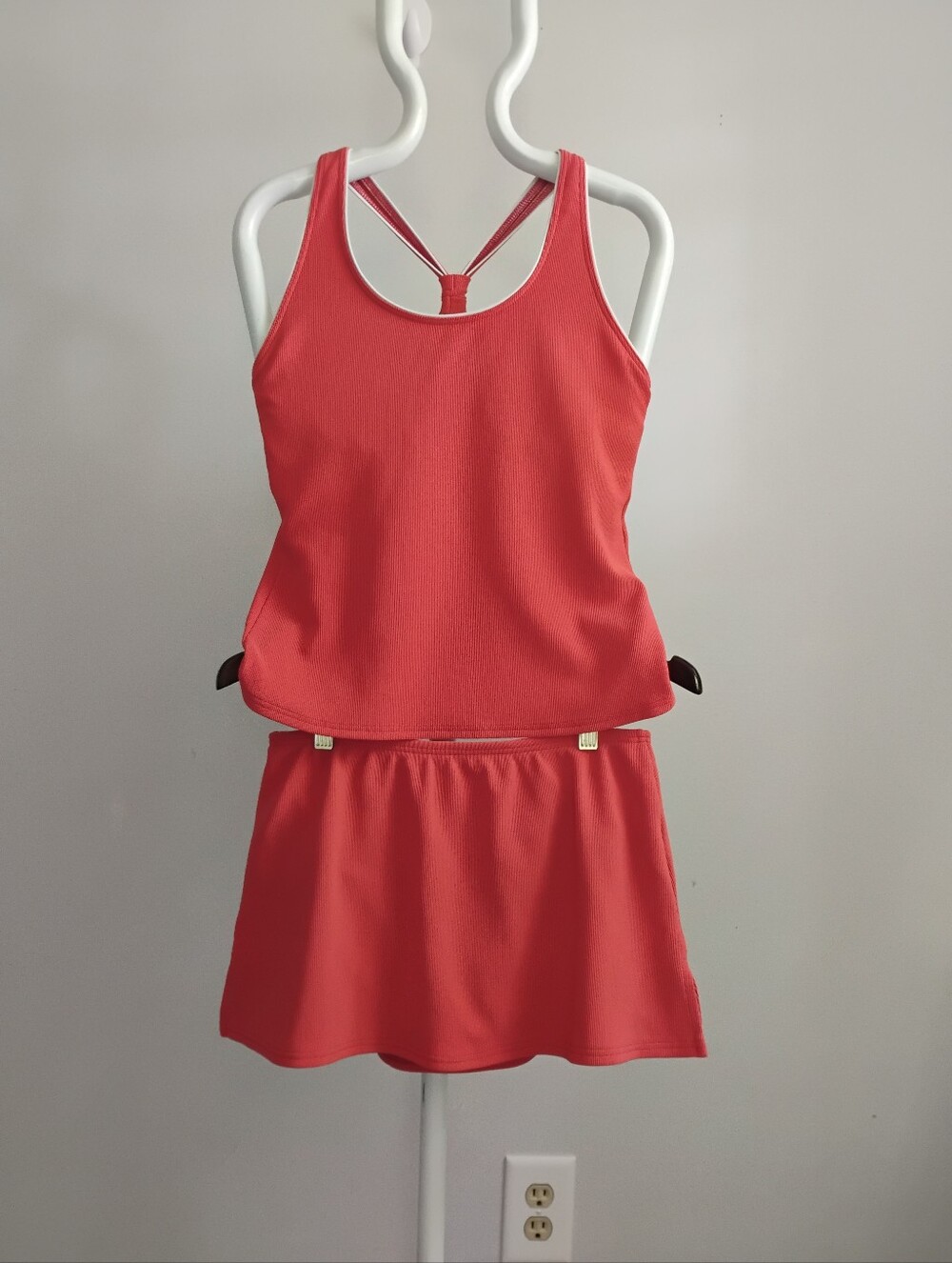 Land's End Tankini Swimsuit 2 Piece Set 8P